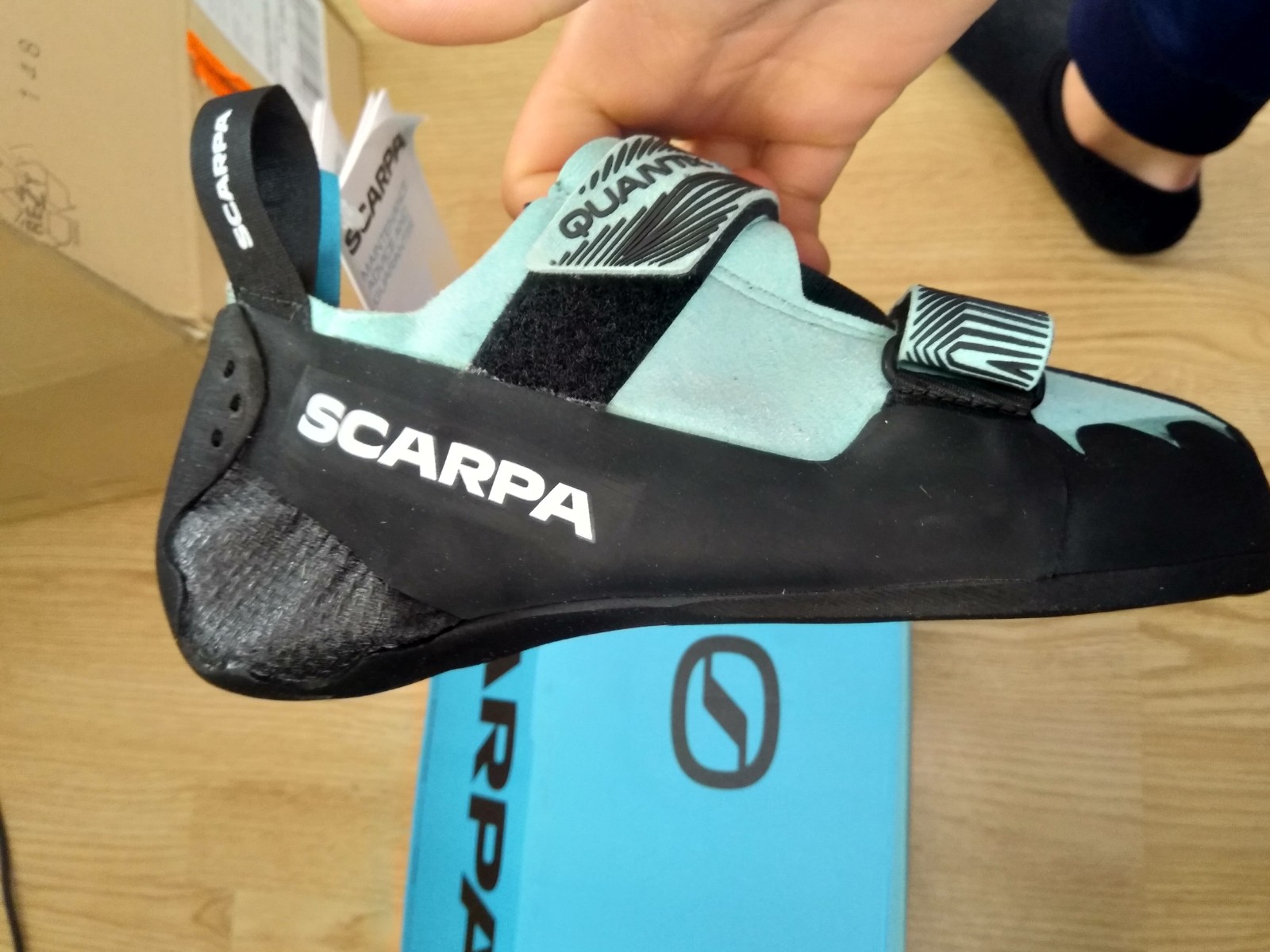 erster Blick auf die Schuhe