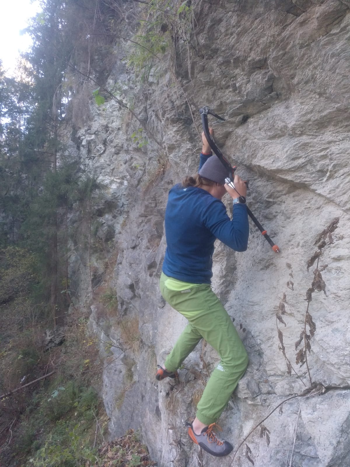 Jacke beim Drytooling