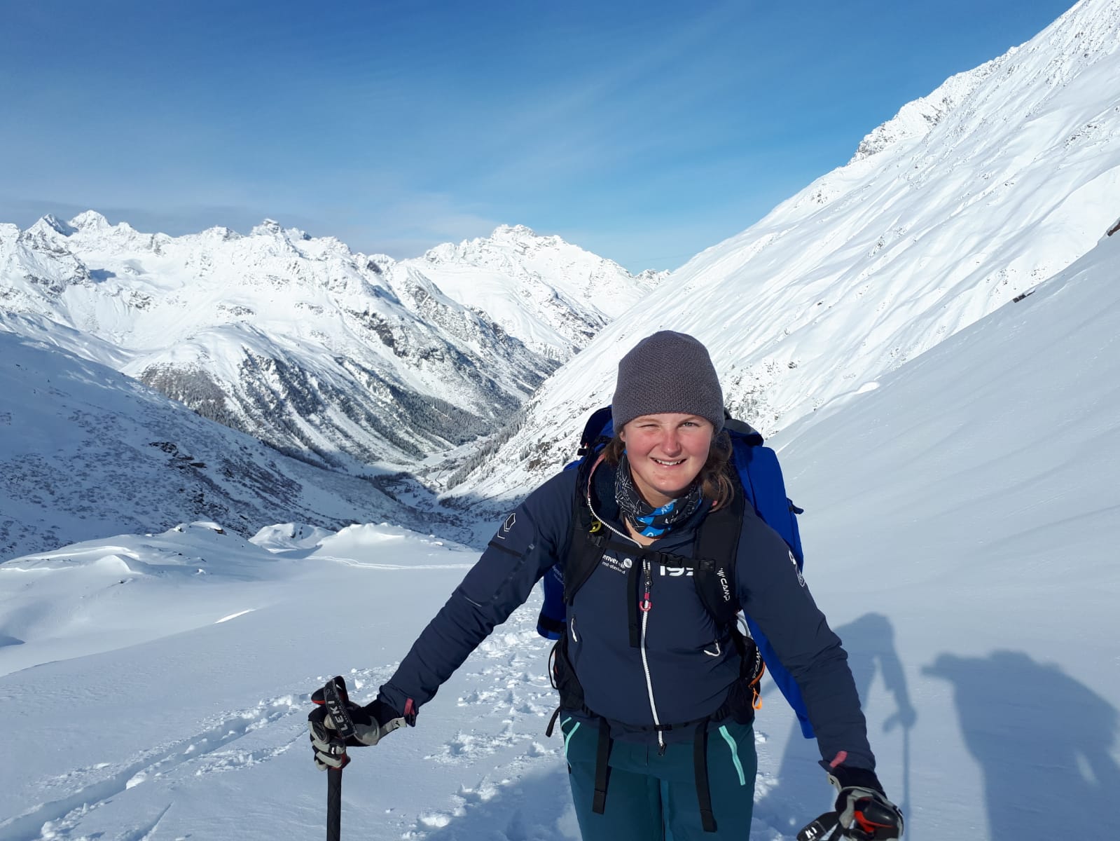 ich beim Skitouren gehen