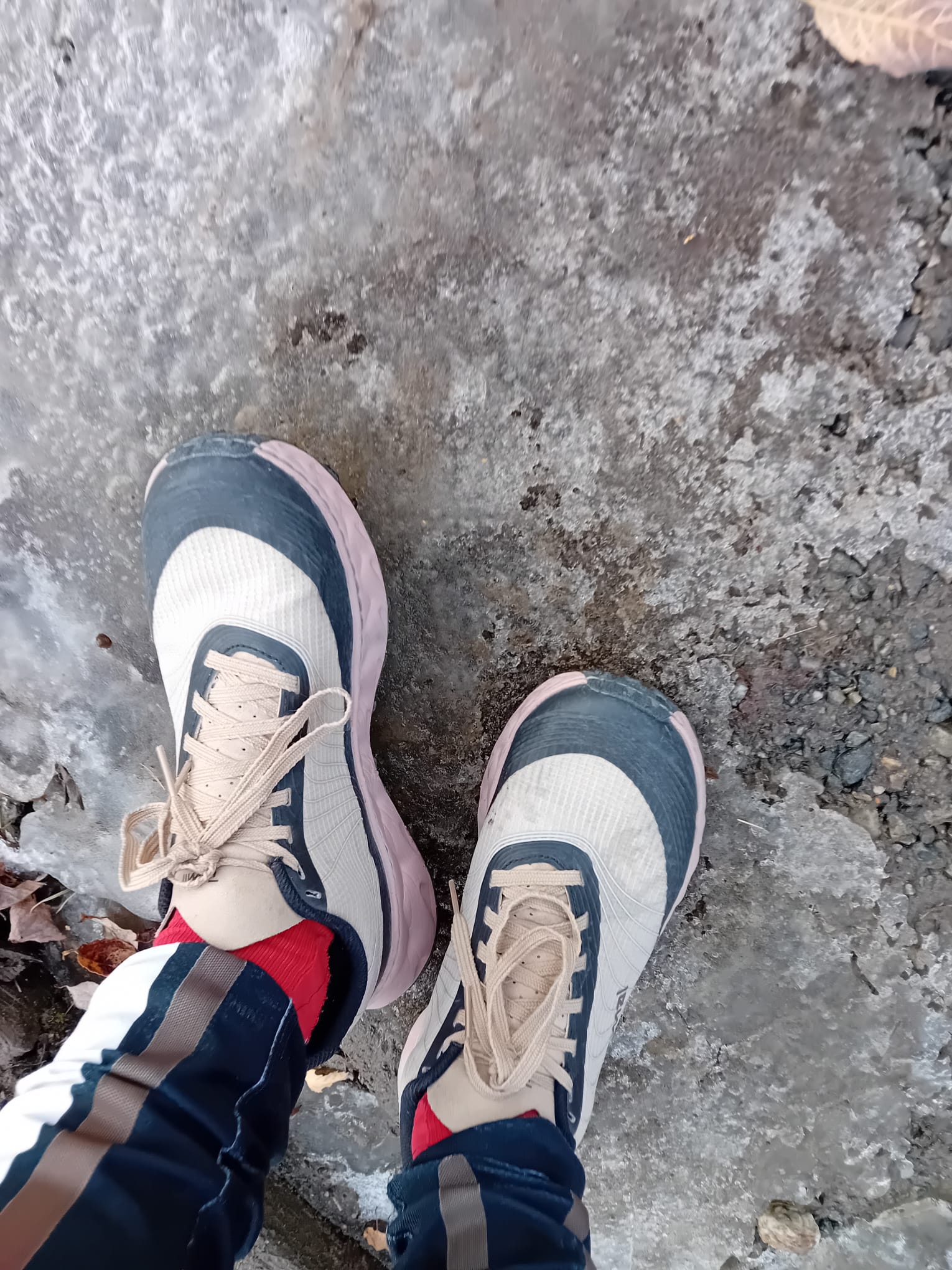 Schuh auf Eis