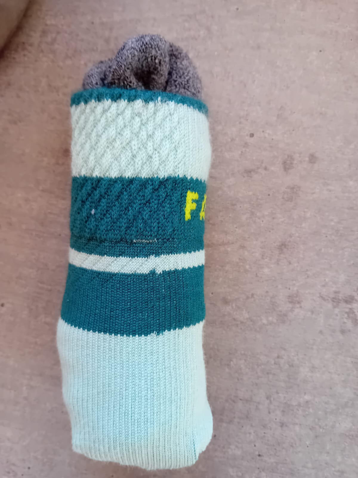 zusammengestülpfte Socken