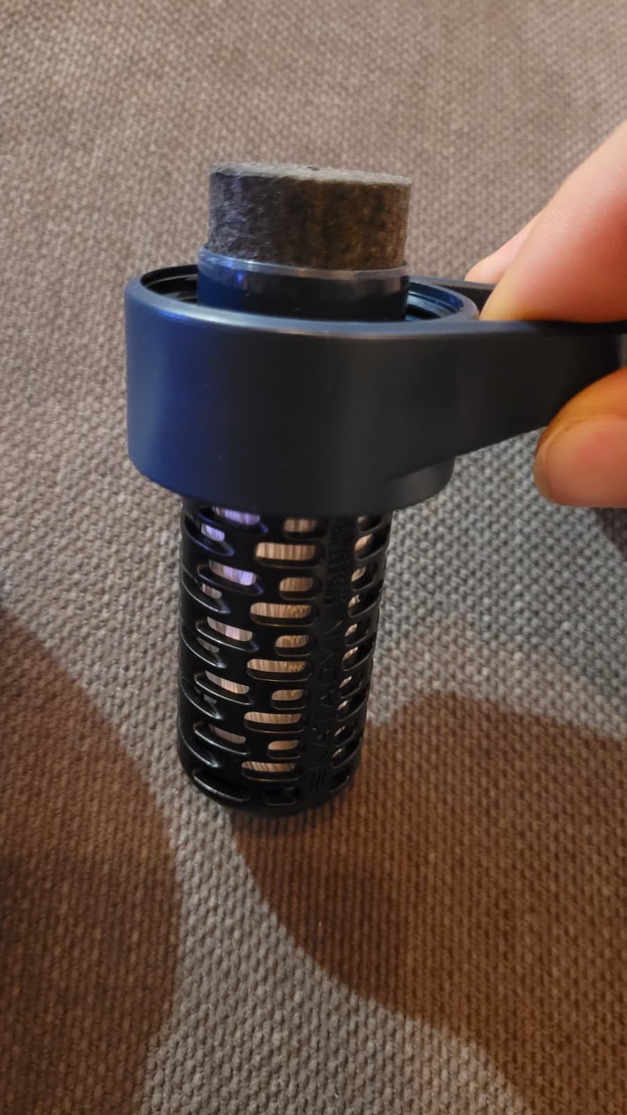 Aktivkohlefilter eingesetzt