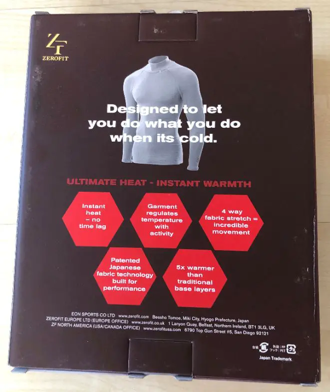 Werbung auf der Rückseite der Verpackung