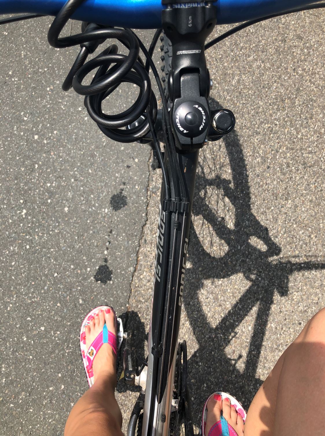 auch beim Biken genug Platz bzw. Abstand