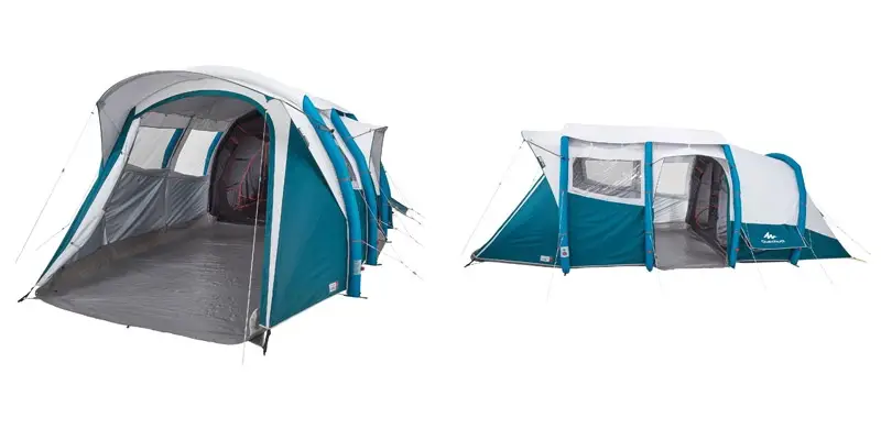DECATHLON Familienzelt aufblasbar - Air Seconds 6.3 XXL F&B 6 Personen 3 Kabinen