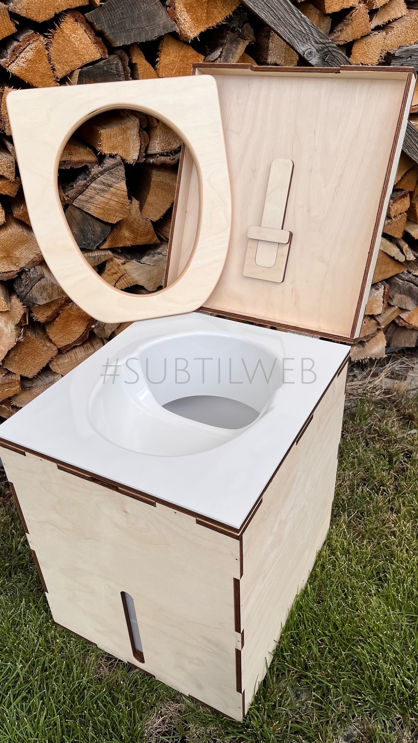 Gesamt offen Deckel oben Brille oben 
