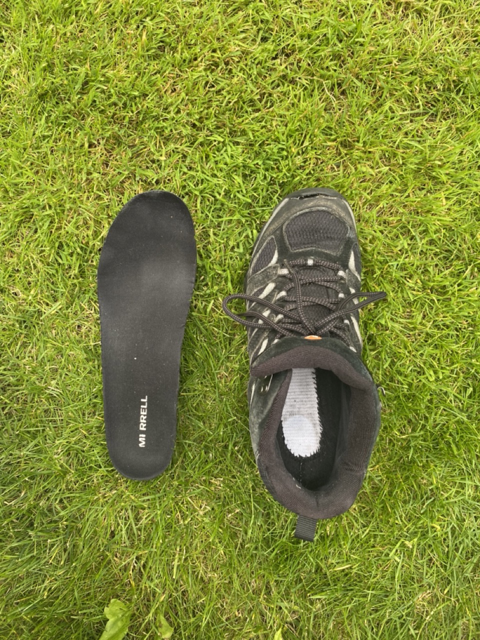 Oben-Ansicht auf den Schuh