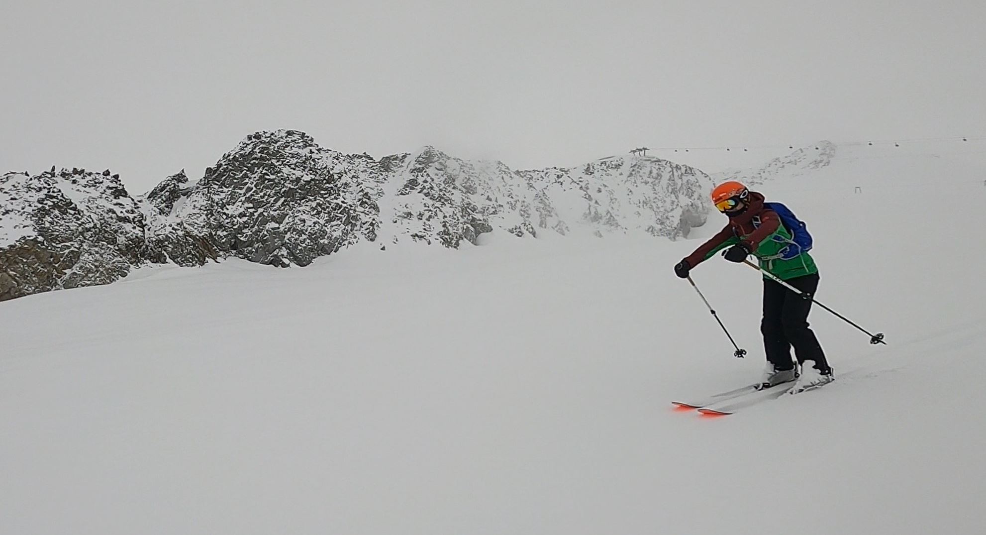 langsam im Tiefschnee