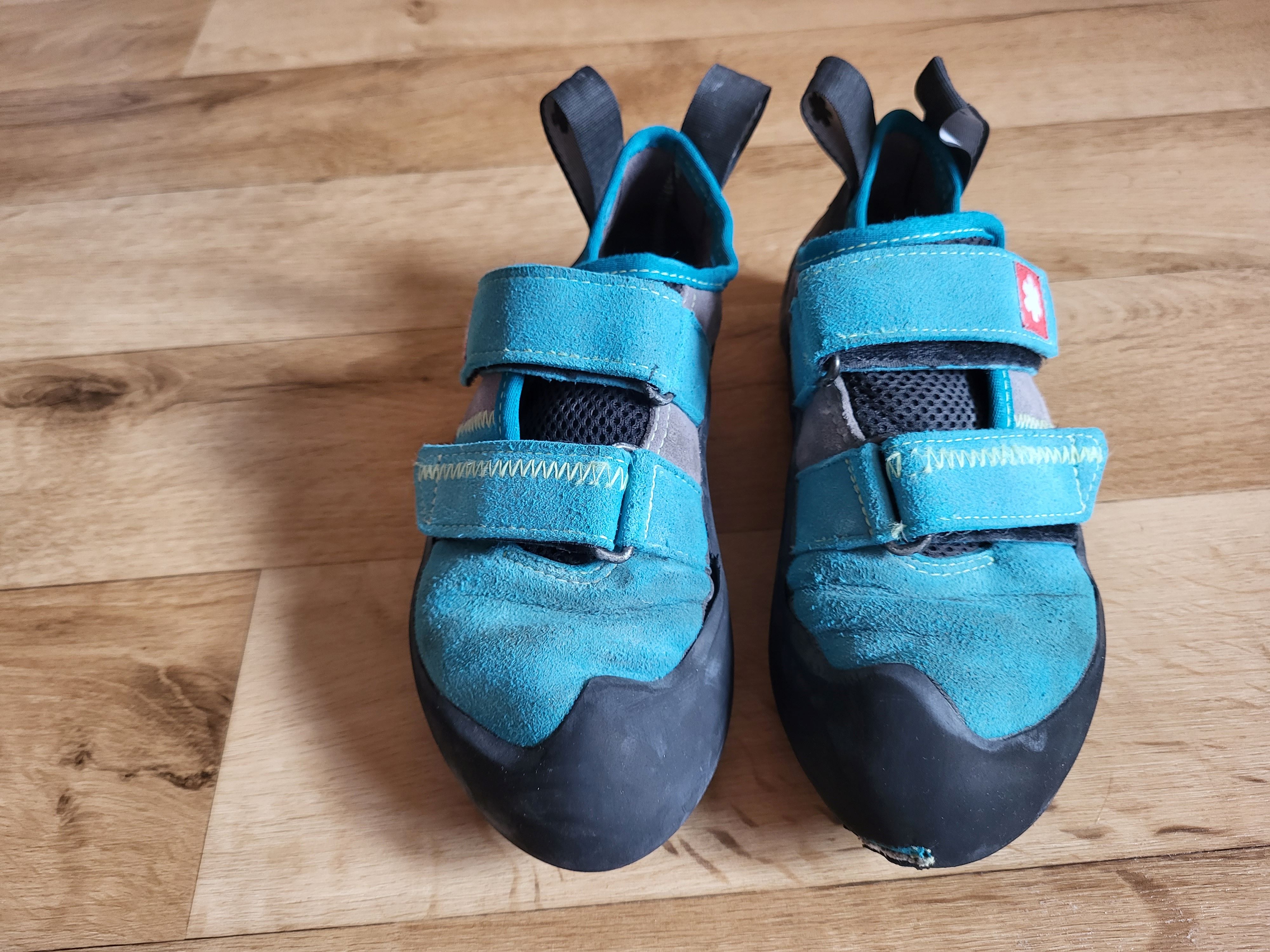 Ansicht Schuh mit Gebrauchspuren