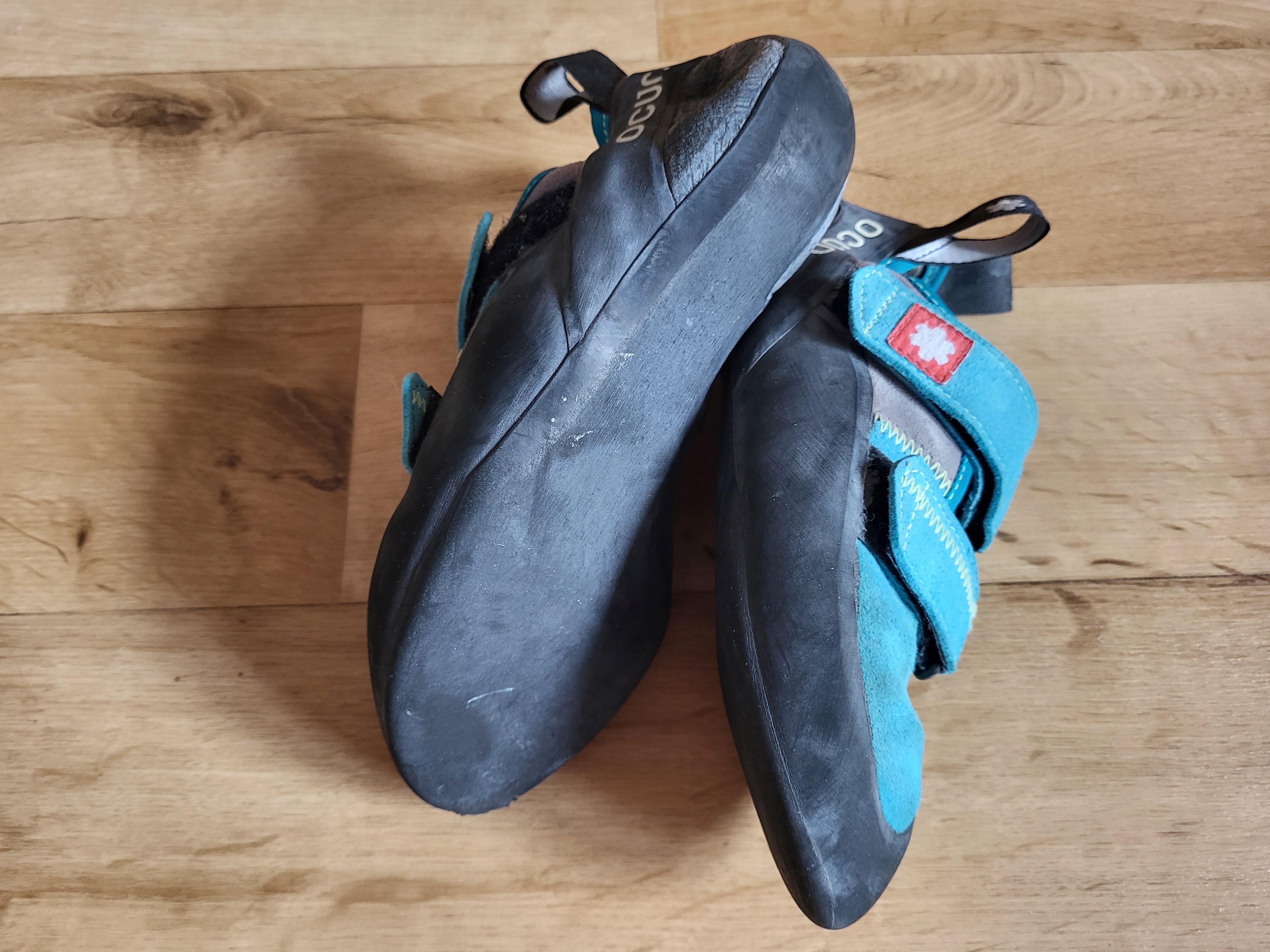 Ansicht Schuh mit Gebrauchspuren