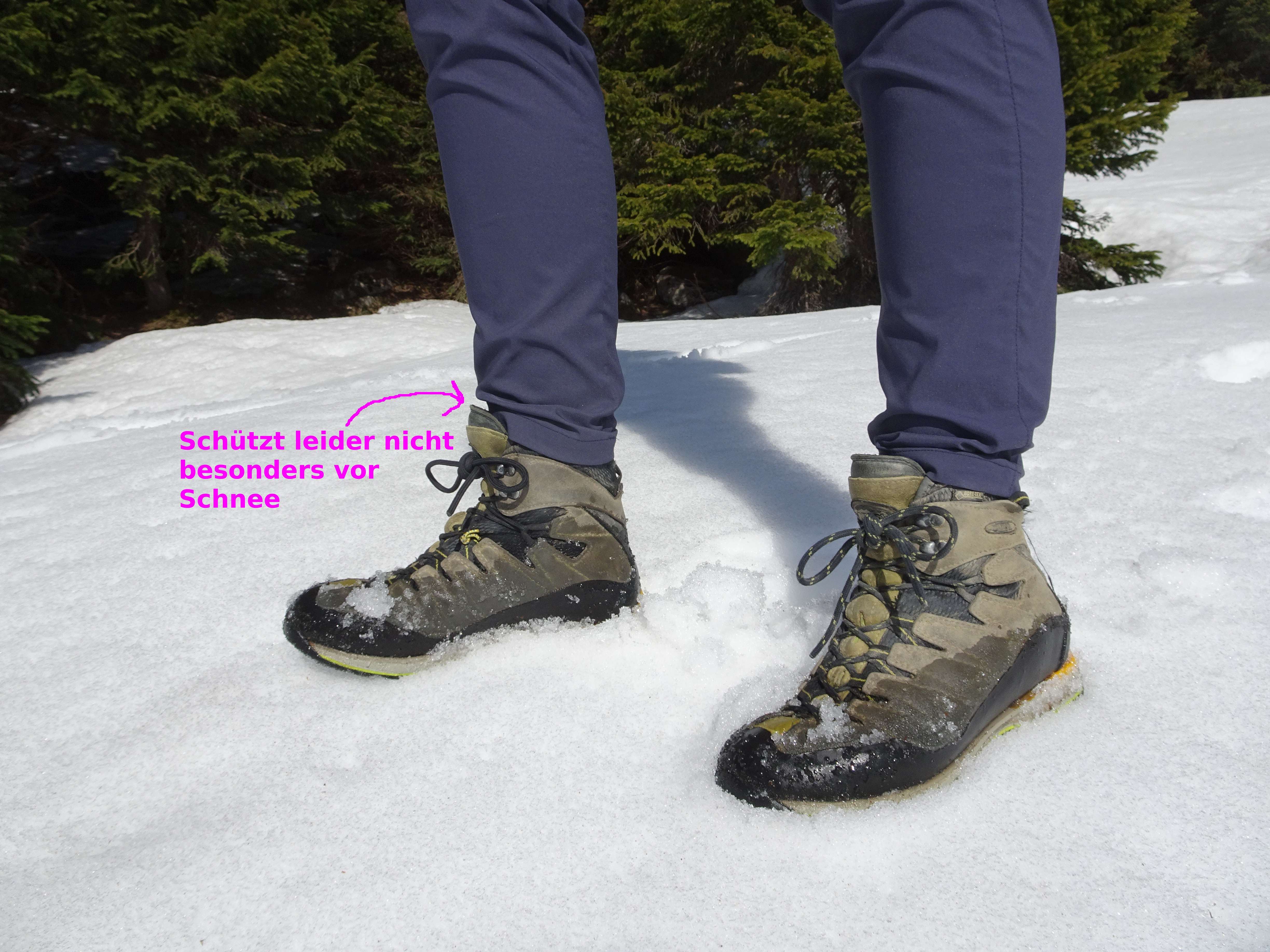 Schnee im Schuh