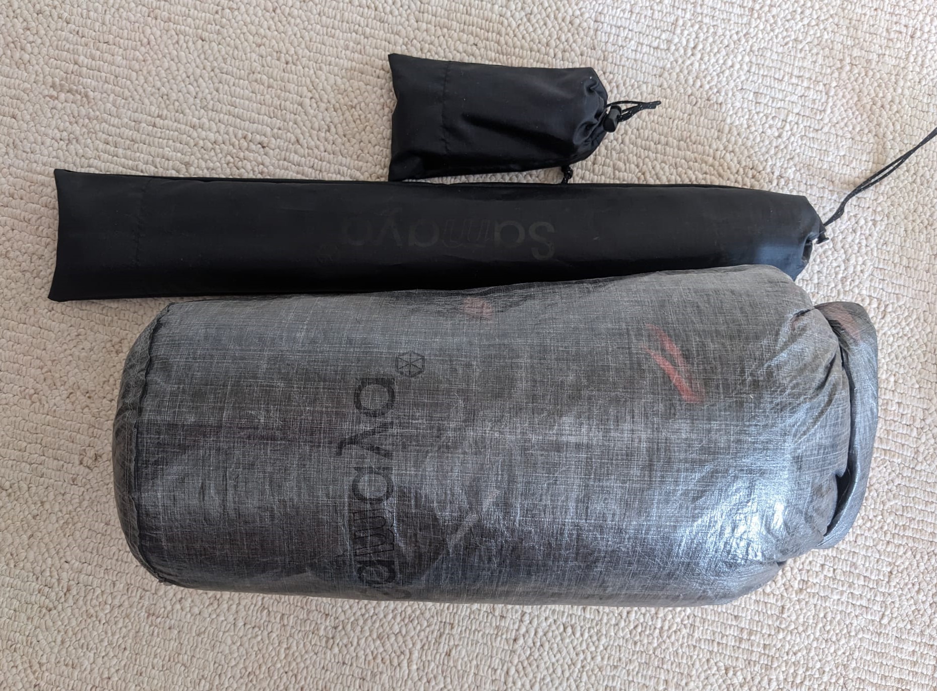 verpacktes zelt
