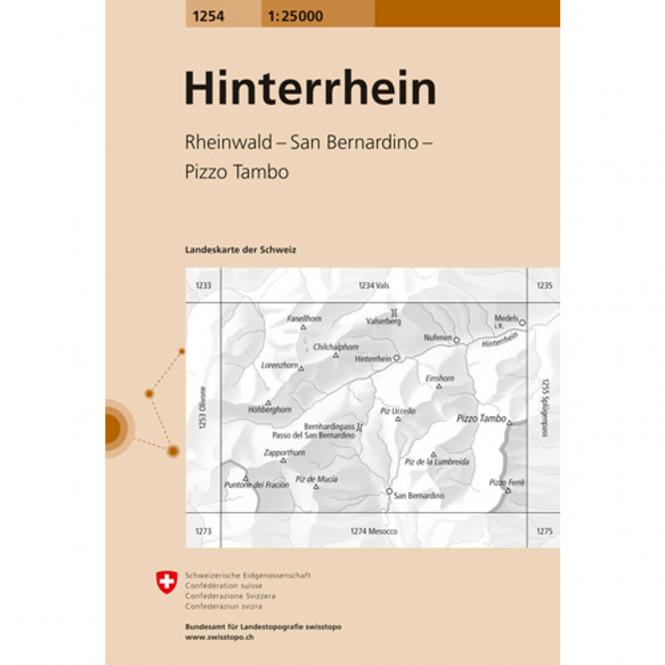 SWISSTOPO Hinterrhein 1254 - Karte
