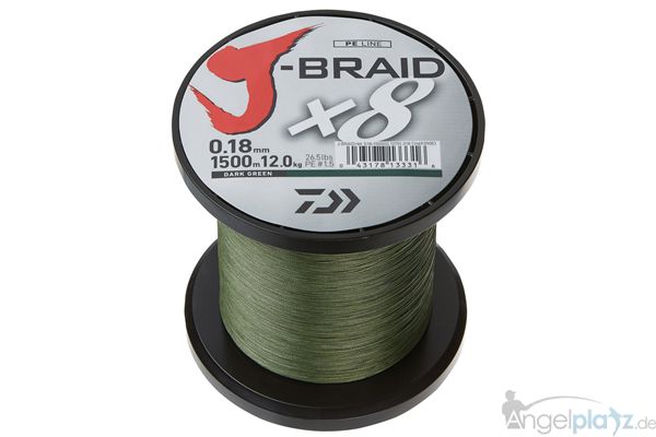 DAIWA J-Braid X8E 0.16mm 3000m - Angelrolle
