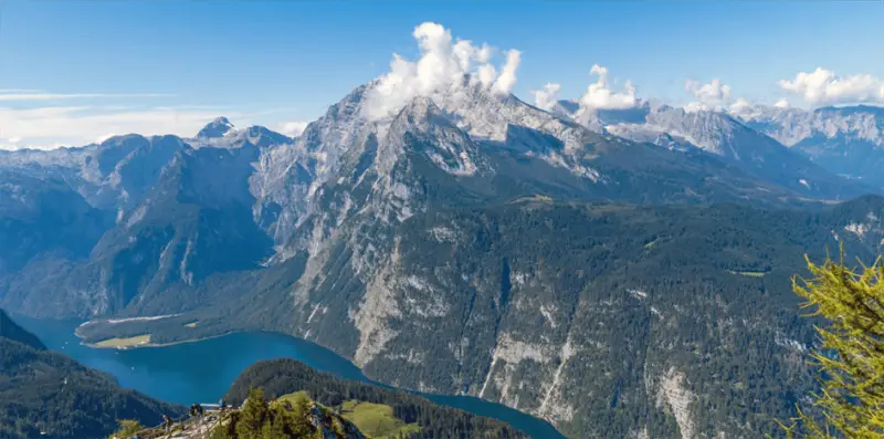 Der Ausblick vom Jenner Klettersteige in Bayern