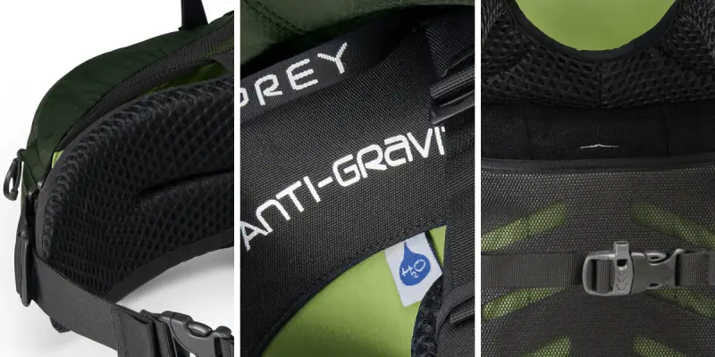 Detailbild_ Tragesysten an deinem Daypack bzw. Tagesrucksack