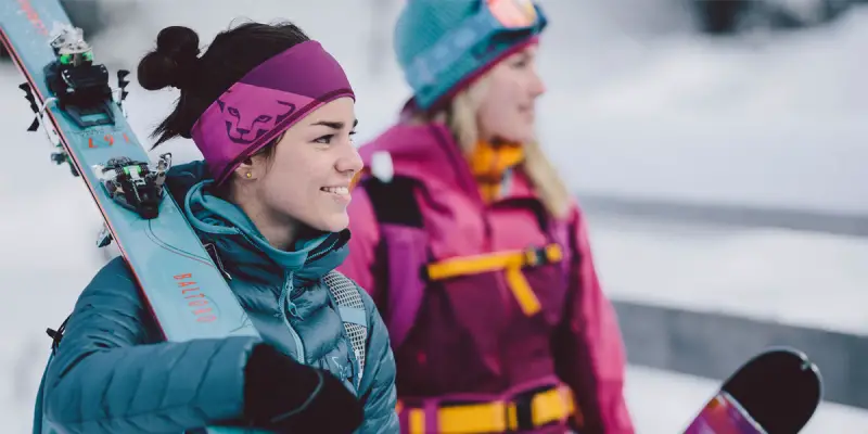 Die Daunenjacke ist vielseitig einsetzbar wie z.B. beim Skifahrn