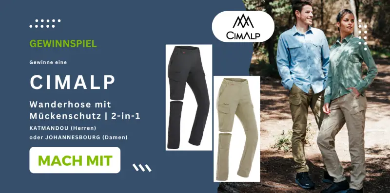 Cimalp Gewinnspiel Wanderhose mit effektivem Mückenschutz