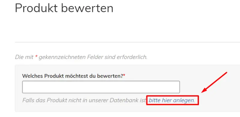 Neue Produkte anlegen, um sie zu bewerten
