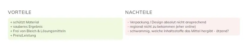 Vorteile-Nachteil