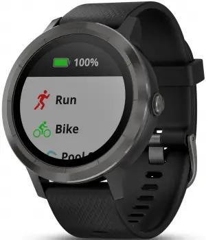 Garmin Vivoactive 3 pulverbeschichtet Sportuhr, GPS-Uhr