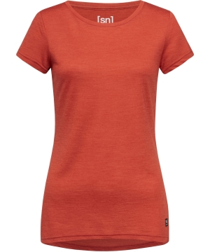 Super.Natural Everyday Tee Shirt Women - Damenshirt - bossa nova red melange - Gr.S