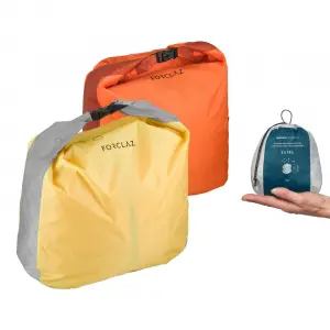 DECATHLON FORCLAZ wasserdichte Aufbewahrungsbeutel Trekking 2×15 L 2er Set - Rucksackzubehör