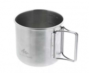 QUECHUA Campingtasse MH150 Edelstahl 0,4 l - Kochen