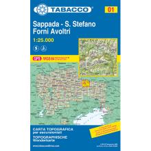 Tabacco Sappada-S. Stefano-Forni Avoltri 01 Wanderkarte