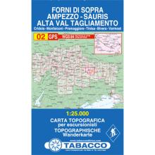 Tabacco Forni di Sopra-Ampezzo-Sauris 02 Wanderkarte