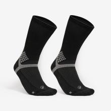 Wandersocken Damen/Herren hoch Doppelpack - Hike 500 schwarz