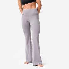 Leggings mit weitem Bein Damen Yoga und Pilates dehnbar und weich – dunkelgrau