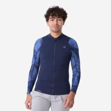 Neoprentop langarm Herren Naturkautschuk Yulex 1,5 mm blau/schwarz