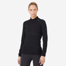 Laufshirt langarm Damen seamless Kiprun Skincare schwarz