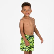 Boardshorts Jungen 100 gelb/schwarz