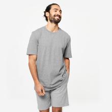 T-Shirt Herren Baumwolle teilweise recyceltes Material - grau
