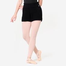 Aufwärmshorts Damen Ballett - schwarz