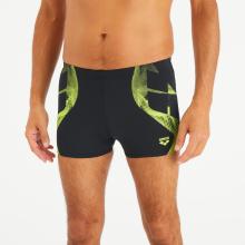 Badehose Miniboxer Herren Arena - schwarz/grün
