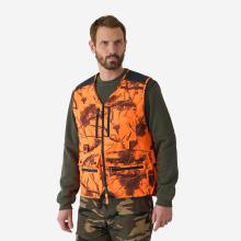 Jagdweste 500 12 Taschen Camouflage orange