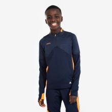 Kinder Fußball 1/2 Zip Sweatshirt - CLR marineblau/orange