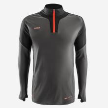 Damen/Herren Fußball Sweatshirt 1/2 Zip - Viralto Axton grau/schwarz