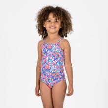 Badeanzug Surfen Mädchen geblümt Hanalei blau/rosa
