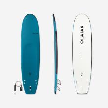 Surfboard 100 Schaumstoff verstärkt 8'2" 100 l mit Leash