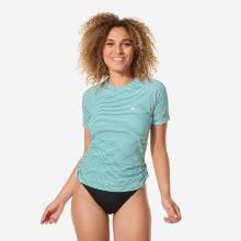 UV-Shirt Surfen Damen kurzarm Kanika grün gestreift