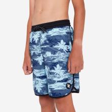 Boardshorts Surfen Jungen 500 View blau