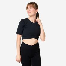 T-Shirt Damen Crop Top gekreuzt