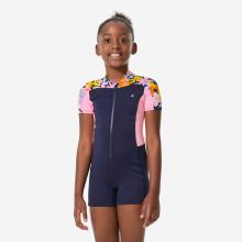 Schwimmanzug Shorty Mädchen - Una Lys marineblau