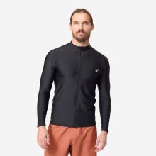 UV-Shirt Surfen Herren UV-Schutz 50+ Reißverschluss 500 schwarz