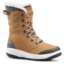 Wanderstiefel Damen Leder warm wasserdicht Winterwandern - NH900 braun