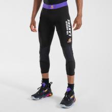 3/4-Tights 500 NBA Los Angeles Lakers Damen/Herren schwarz